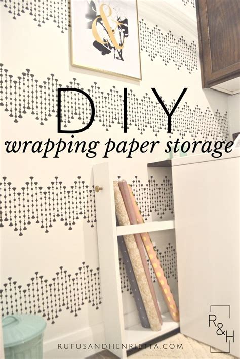 DIY Wrapping Paper Storage | Diy wrapping paper storage, Paper storage, Wrapping paper storage