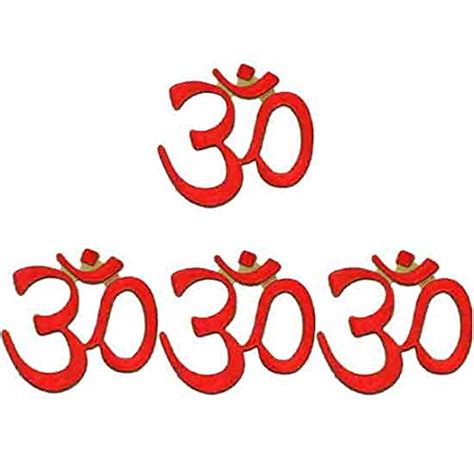 SK Craft Diwali Decorations Om Stickers with Embossed Red Colour ...