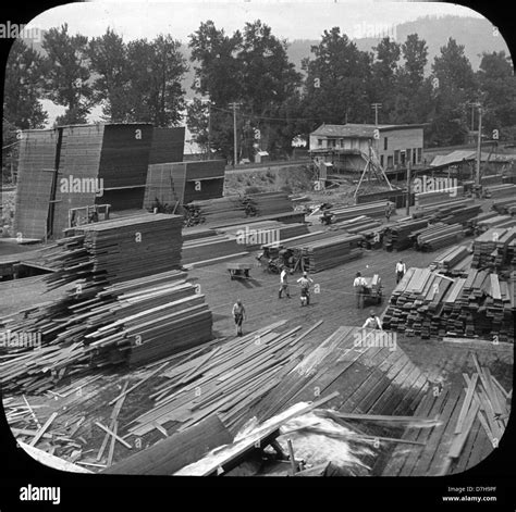 This historical image from the OSU Archives shows lumber prepared for shipment, circa 1925, in ...