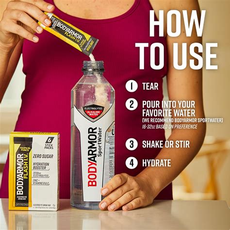 Snapklik.com : BODYARMOR Flash IV Electrolyte Packets, Tropical Punch ...