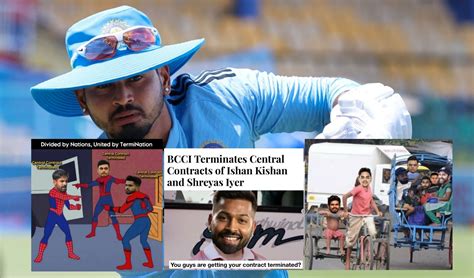 "Unfair?"- Top 10 funny memes as BCCI terminates central contracts of ...