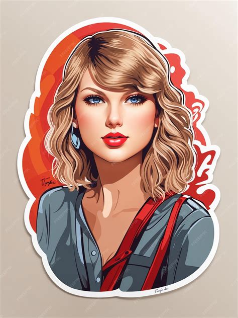 Premium AI Image | Taylor Swift Sticker confident mood