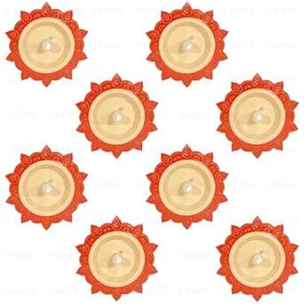 Buy Bellox 8 Pcs Lotus Water Sensor Diya Lights Electric Flameless ...