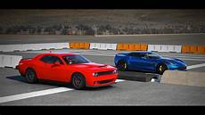 Dodge Hellcat Vs Corvette by Forza 6 Drag Race 2015 Dodge Challenger Srt Hellcat Vs Dodge Hellcat Vs Corvette