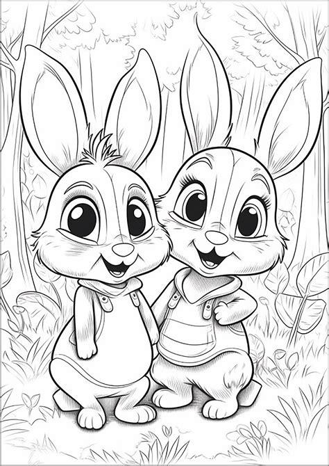 Bunny Coloring Pages Printable - King Printables