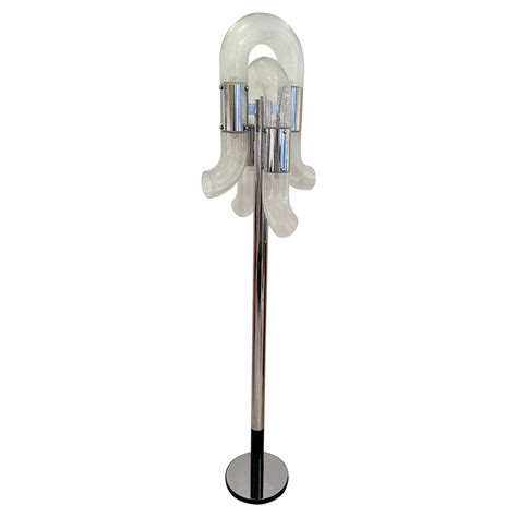 Floor Lamp LT379 Murano Glass Metal by Carlo Nason for Mazzega, Italy ...