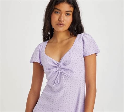 Skylar Flutter Sleeve Dress - Purple | Levi's® CA