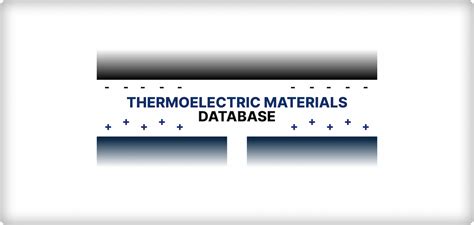 Thermoelectric Database | Project aNANt
