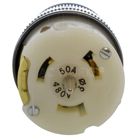AC WORKS AC Connectors CS8164 Female Connector Assembly 50-Amp 3-phase ...