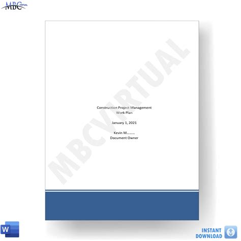 Project Management Work Plan Template 的图像结果