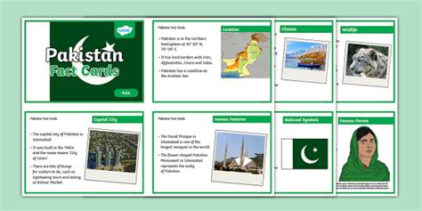 KS2 Pakistan Fact Cards - Primary Geography