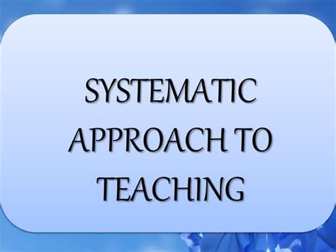 Image result for Systematic Approach with Example