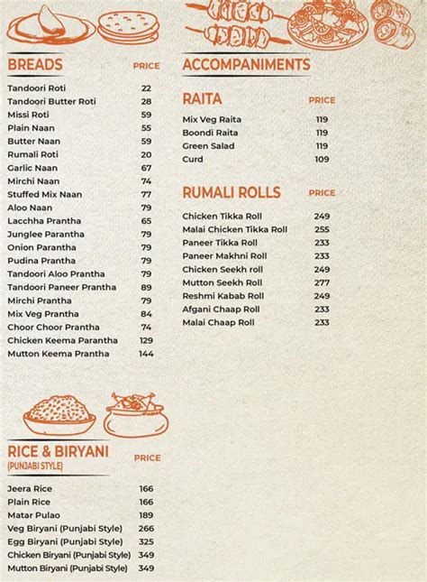Menu at Khadak Singh Da Dhaba, Gurugram, G-18