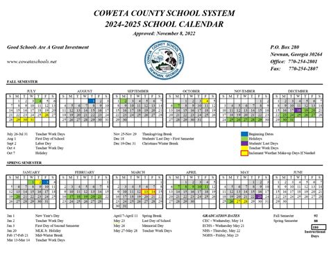 Coweta County Schools Calendar 2025-2026 [GA Calendar]