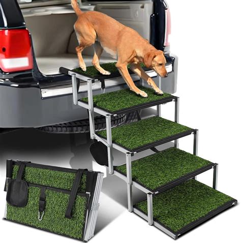 Extra Wide Dog Stairs for Car, Portable Folding Dog Steps for Large ...