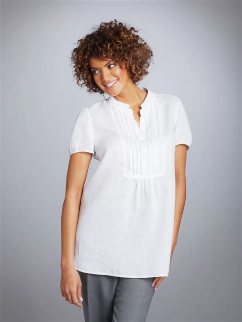 white linen blouse