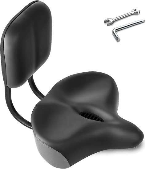 Slsy Oversized Universal Bike Seat with Backrest, 13" x 11.8" Bicycle ...