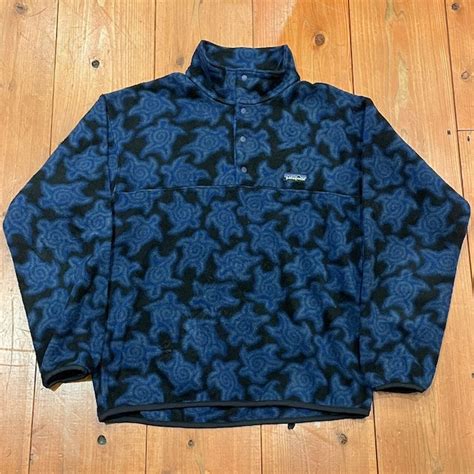90's ”Patagonia” Fleece Snap-T "ZEN TURTLE" | Pigsty Harajuku