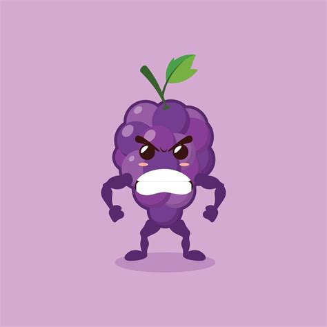 I am a strong grape | Premium Vector
