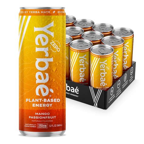 Amazon.com: Yerbaé Energy Beverage, Mango Passion Fruit, 120mg Caffeine ...
