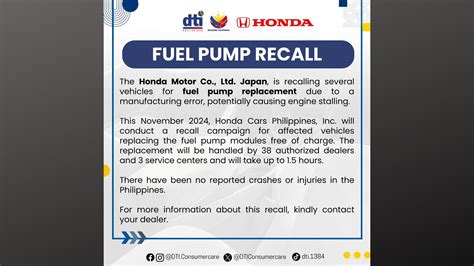 Honda iniutos ang recall sa mahigit 16,800 na sasakyan dahil sa depektibong fuel pump - News Flash