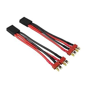 Buy OliYin 2pcs 2-Male Anti-Skid Deans to 1-Female Traxxas TRX Parallel ...