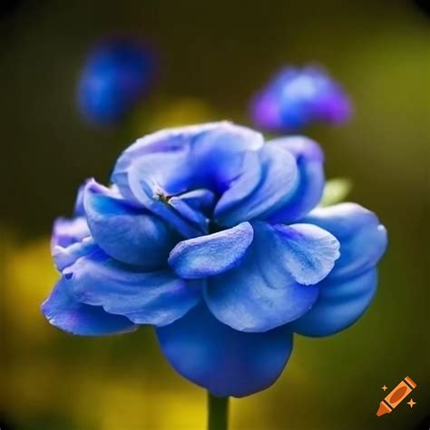 Blue flowers in a beautiful garden
