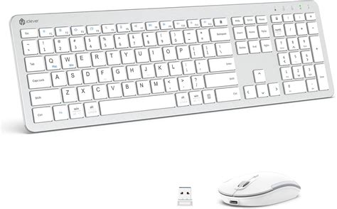 Amazon.in: Buy iClever Wireless Keyboard Mouse GK08 - Rechargeable 2.4G ...