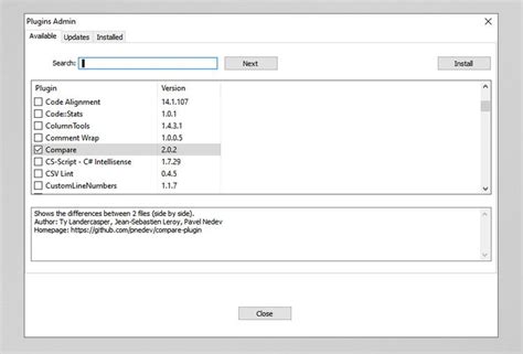 How to Add Compare Plugin in Notepad 的图像结果