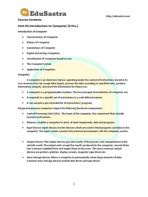 Image result for Computer Introduction Examples Word Doc