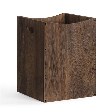 Amazon.com: smusei Wood Trash Can 9.5 Gallon Waste Basket Bin Rustic ...