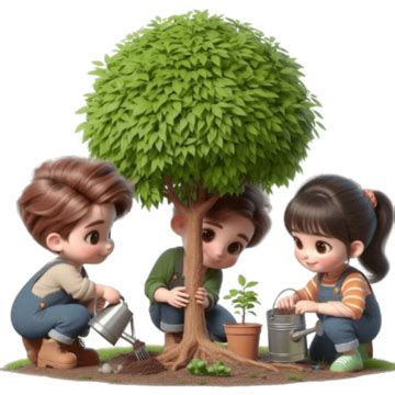Community Planting Trees Cartoon 的图像结果