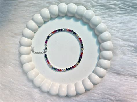 RAINBOW CZ SOLITAIRE BRACELET – Kinavah