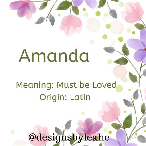 Amanda Name Definition