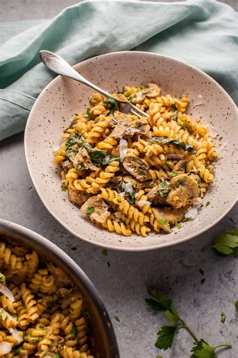 Pumpkin, Mushroom, and Spinach Pasta • Salt & Lavender