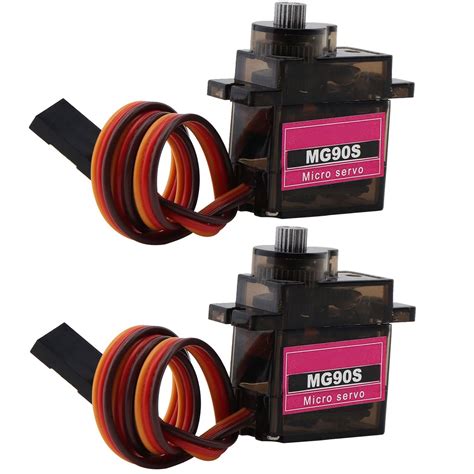 DiGiYes 2Pack MG90S Micro Servo Motor Metal Geared 9G for Helicopter ...