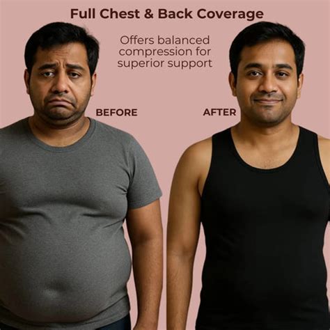 High Compression Vest For Men Pack Of 2 With FREE 30 Day Diet Chart eB ...