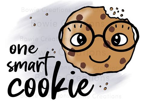 One Smart Cookie PNG, Cute Smart Cookie Sublimation Design - Etsy