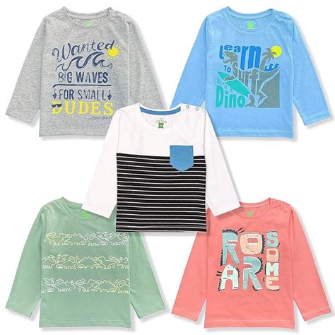 YUV Kids Babies Printed Multicolor 100% Cotton Full Sleeve T shirt | T ...