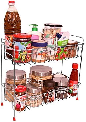 CR18 COLLECTION Big Size Steel 2-Tier Kitchen Rack/Spice Shelf/Pantry ...
