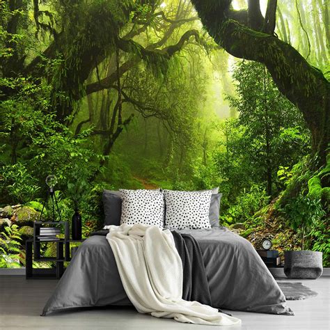 Download Enchanted Forest Bedroom Mural Wallpaper | Wallpapers.com