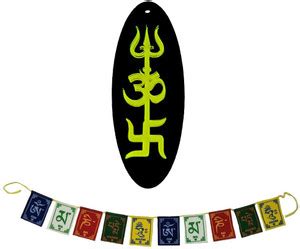 Divya Mantra Tibetan Prayer Flags Om Mani Padme Hum Trishakti Yantra ...