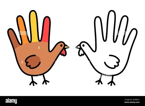 Turkey Drawing Easy Hand at Tina Lown blog