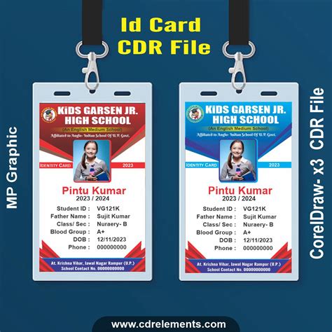 School ID Card CDR File » Cdrelements.com