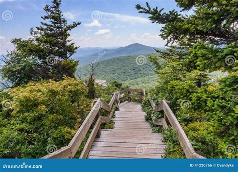 Rough Ridge Boardwalk Blue Ridge Mountains NC Stock Photo - Image of ...