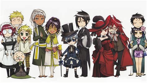 Black Butler HD Wallpaper: Kuroshitsuji Anime Cast