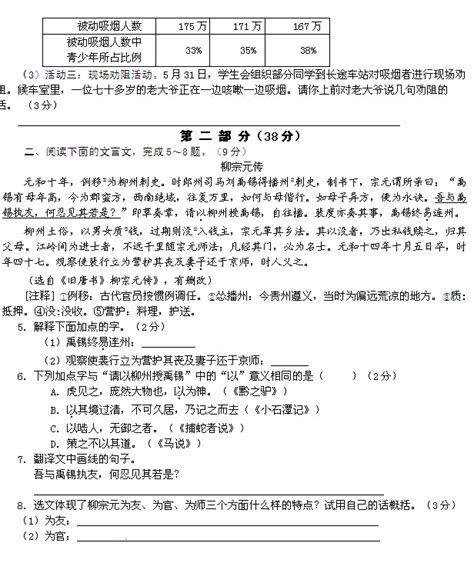 2015年江苏宿迁中考语文试题公布（图片版）