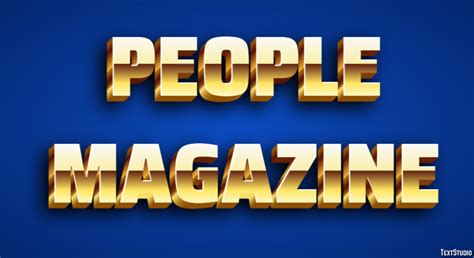 People Magazine Efecto de texto y diseño de logotipos Tendencia