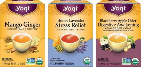 Amazon.com : Yogi Organic Tea Energy Sampler Box - 8 Favorite Black ...
