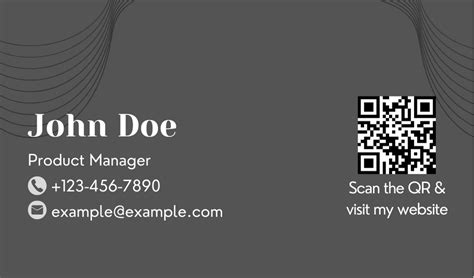QR Code Business Card Template 的图像结果